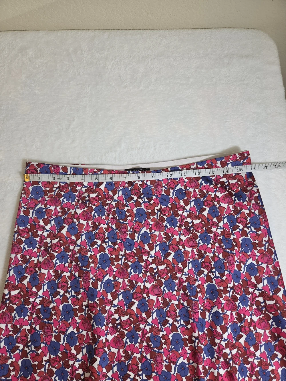 J.Crew Gwyneth Slip Skirt Berry Floral Midi A-Line Size M